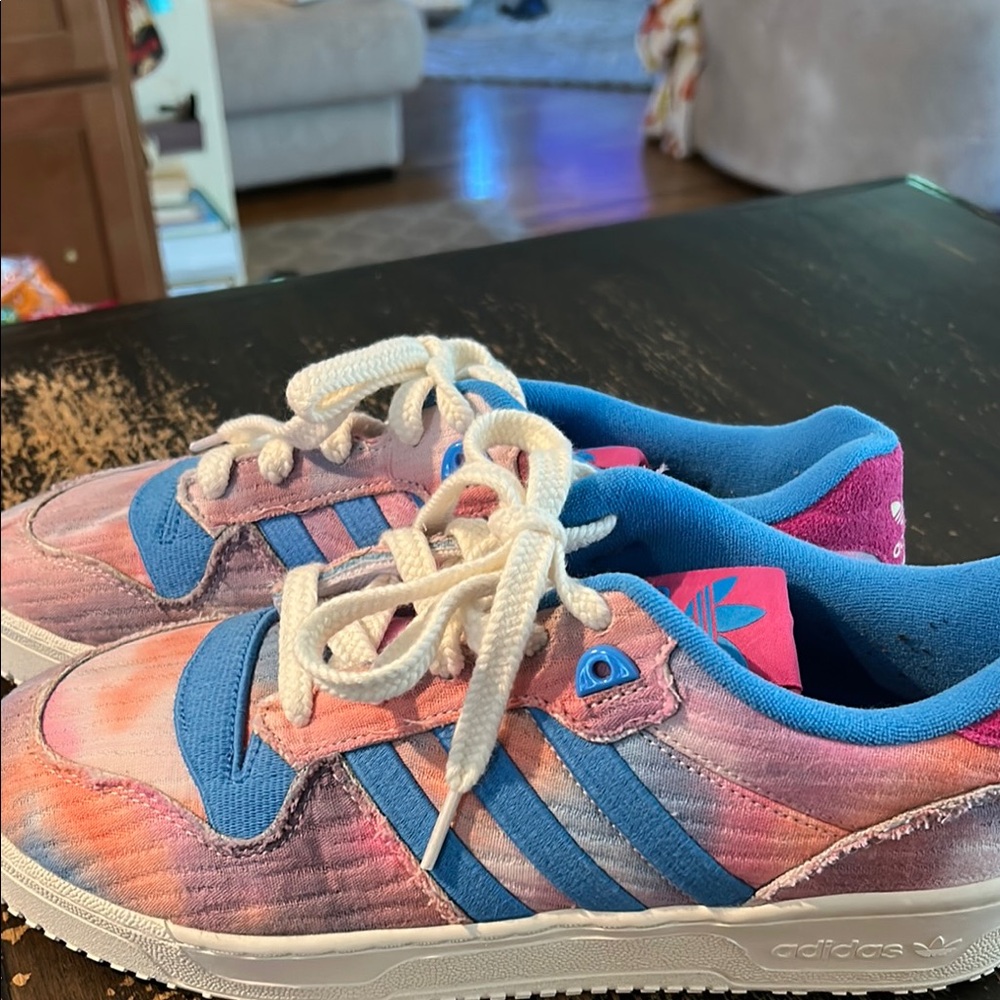 adidas Women's Sneakers - Pink and Blue - Picture 2 of 8
